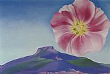 Hollyhock Pink With Pedernal 1937 by Georgia O'Keeffe